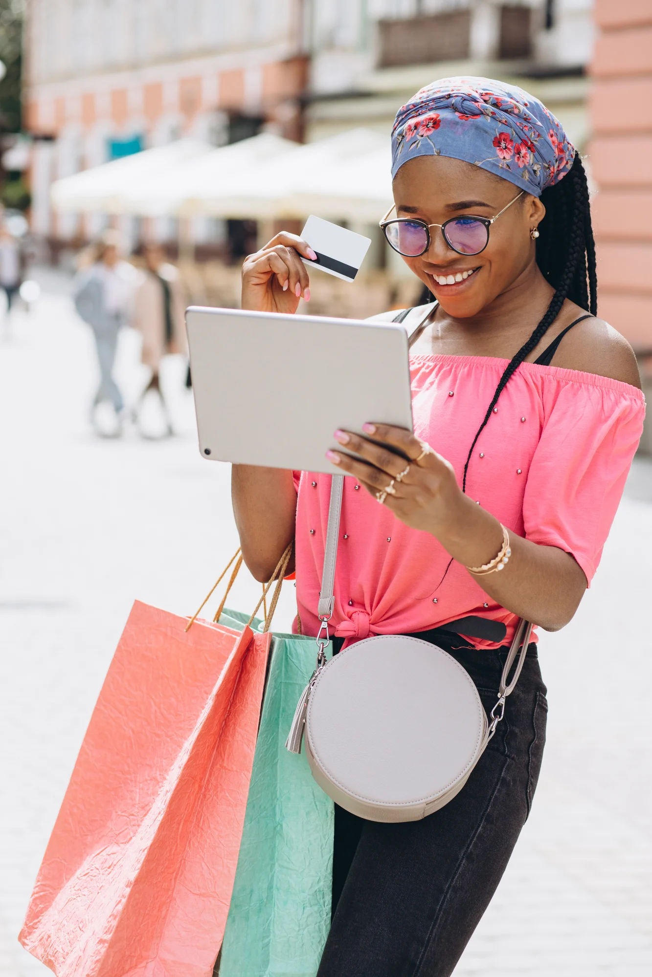 A vibrant online shopping scene in Nigeria showcasing various products
